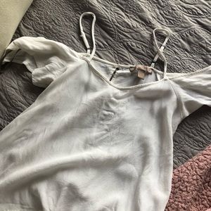 white forever 21 off the shoulder top